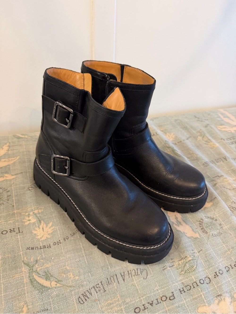 J Slides Leather Boots
